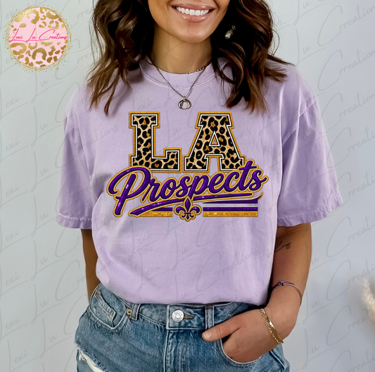 SHORT/CAP SLEEVE - LA Prospects Faux Sparkle Print Design