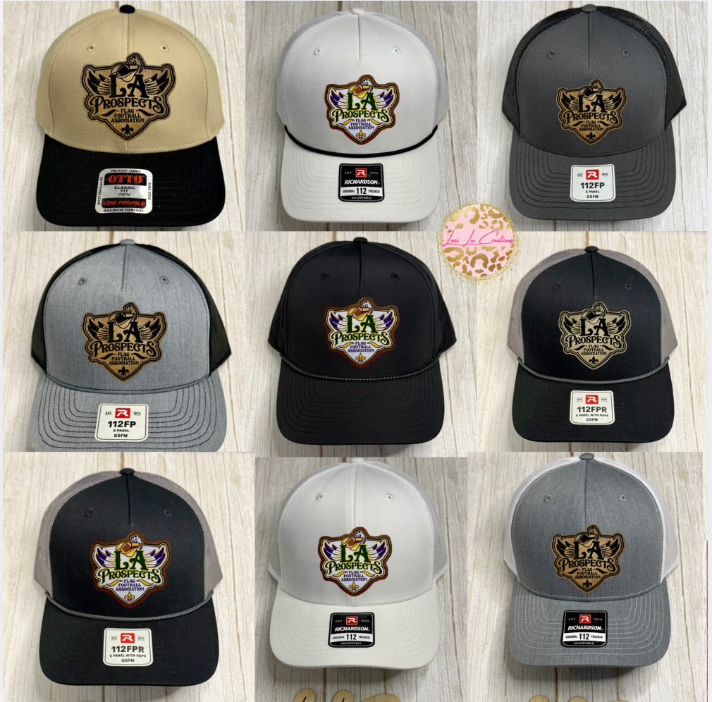 LA Prospects Flag Football Leather Patch Hats