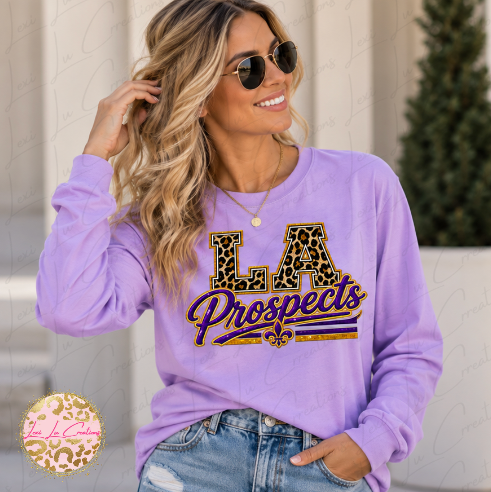 LONG SLEEVE - LA Prospects Faux Sparkle Print Design