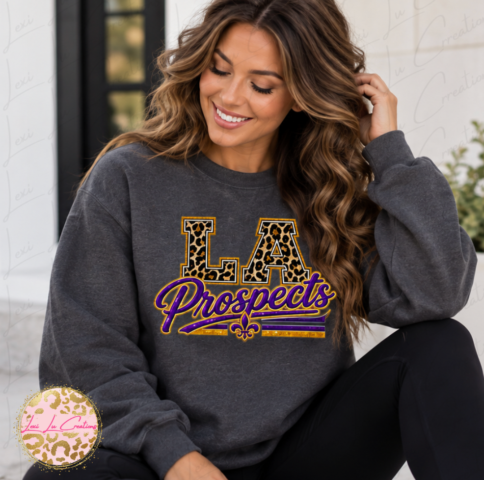 SWEATSHIRT - LA Prospects Faux Sparkle Print Design