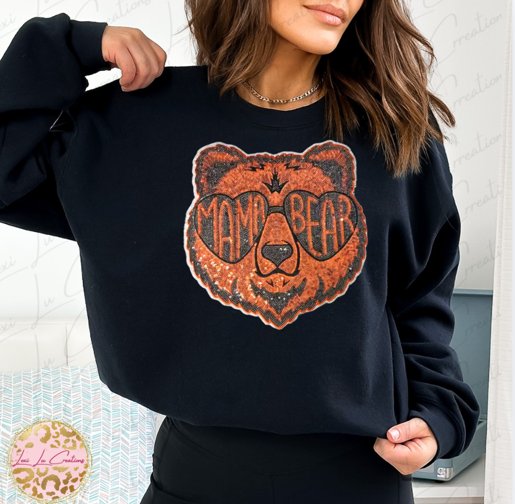 SWEATSHIRT - Mama Bear Sequin Shirt