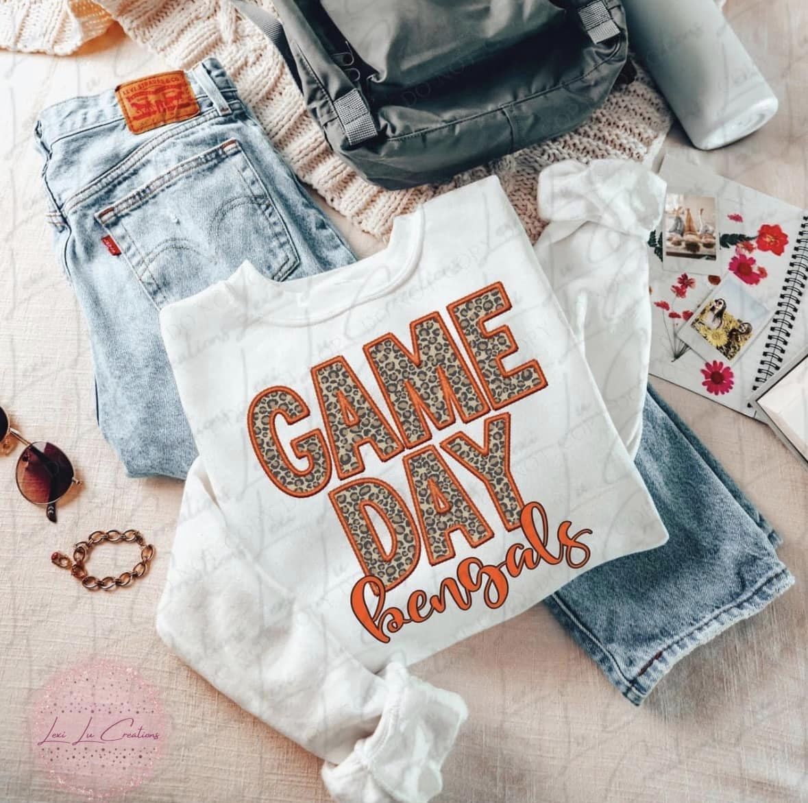 Game Day Faux Embroidery