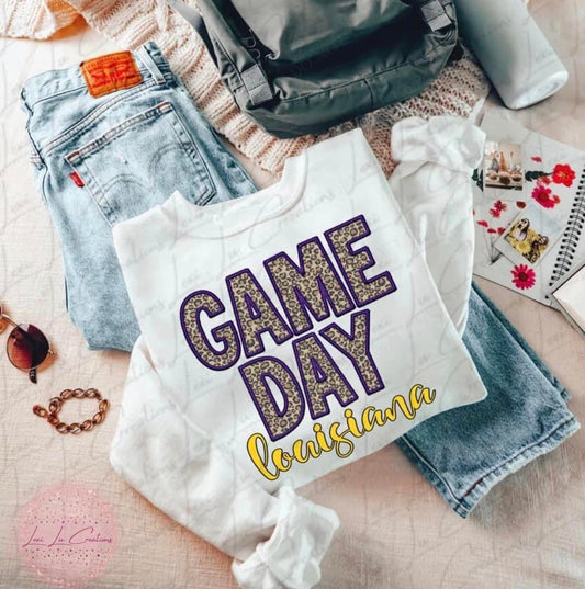 Game Day Faux Embroidery