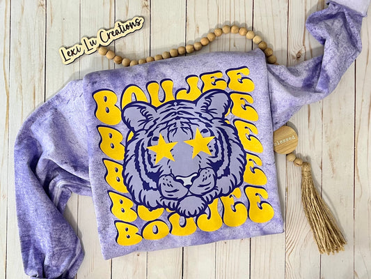 Boujee Tiger Face LSU Gameday Comfort Colors Shirt