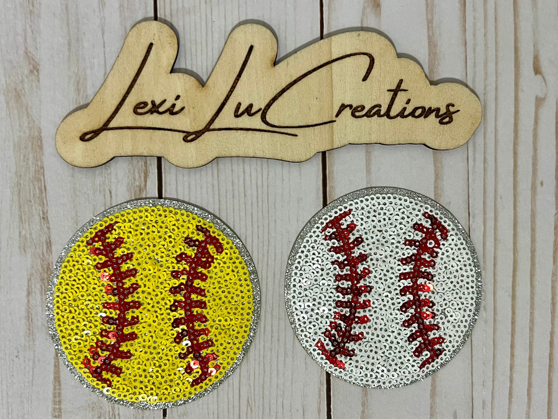 Baseball Softball | Iron On Patch | Softball Sequin Patch | Baseball Sequin Patch | Gameday Sequin Patch | Sequin Patch
