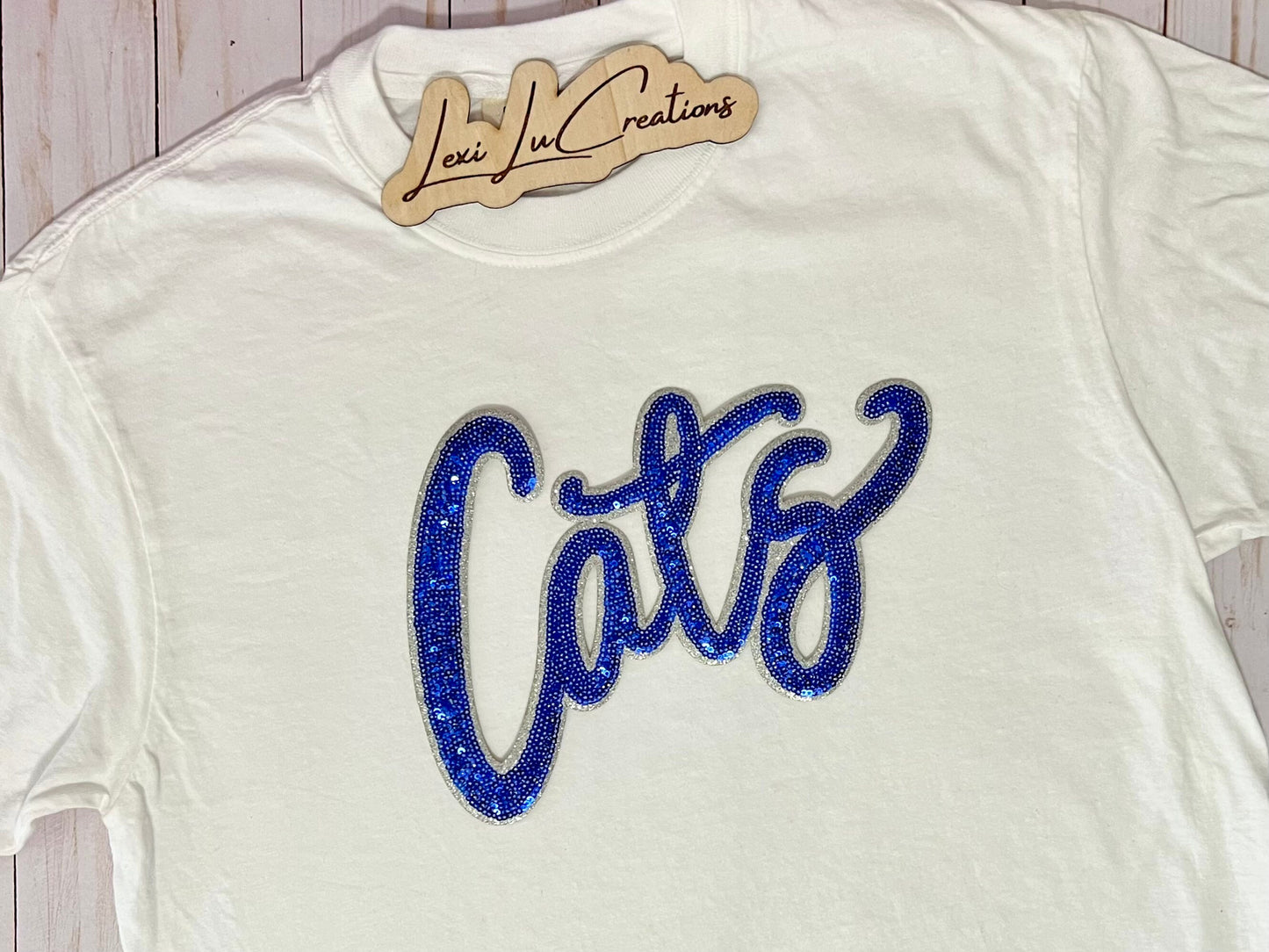 CATS Iron On Patch | White or Blue Sequin Patch | Wildcats | Kentucky Patch