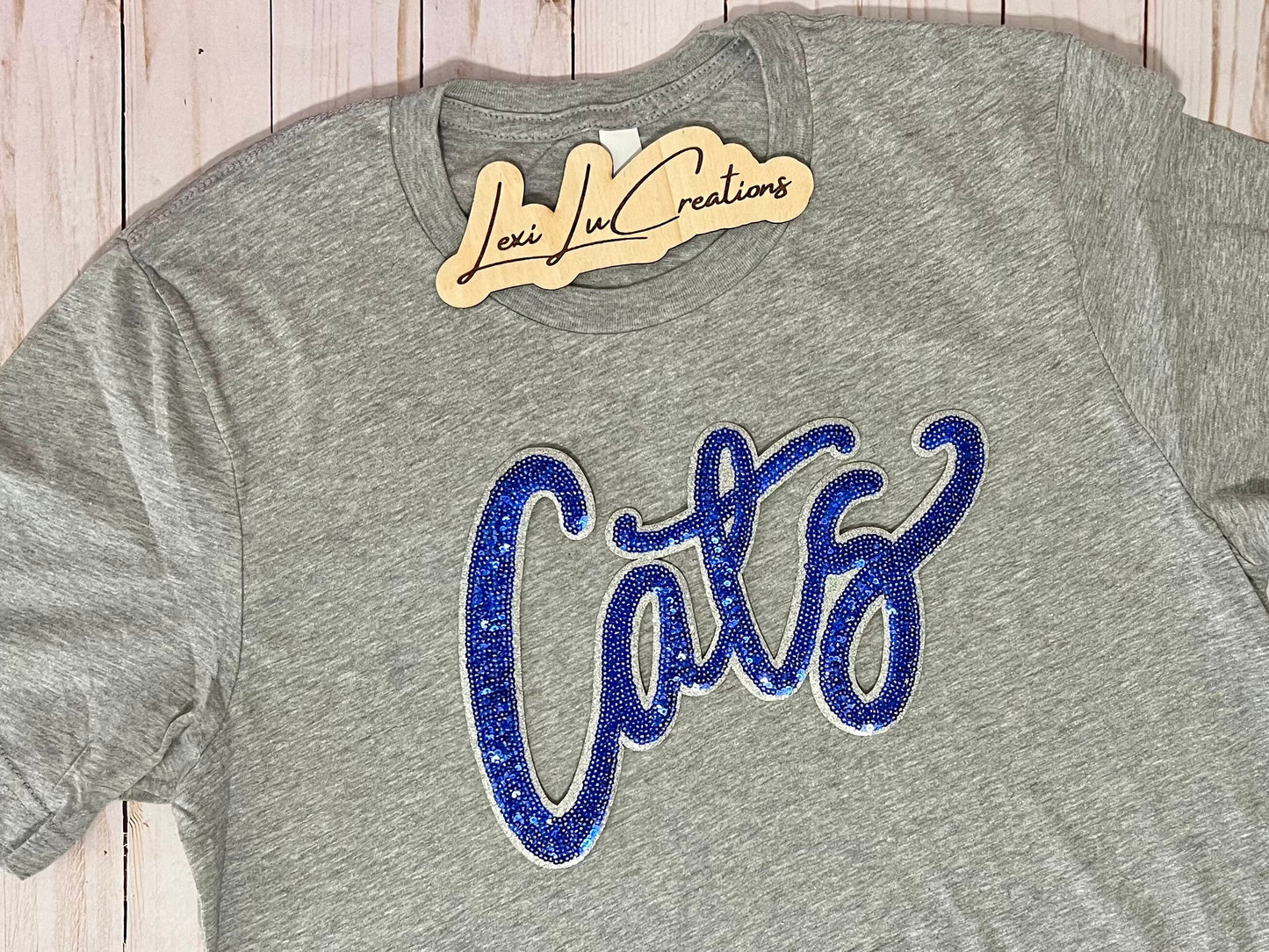 CATS Iron On Patch | White or Blue Sequin Patch | Wildcats | Kentucky Patch