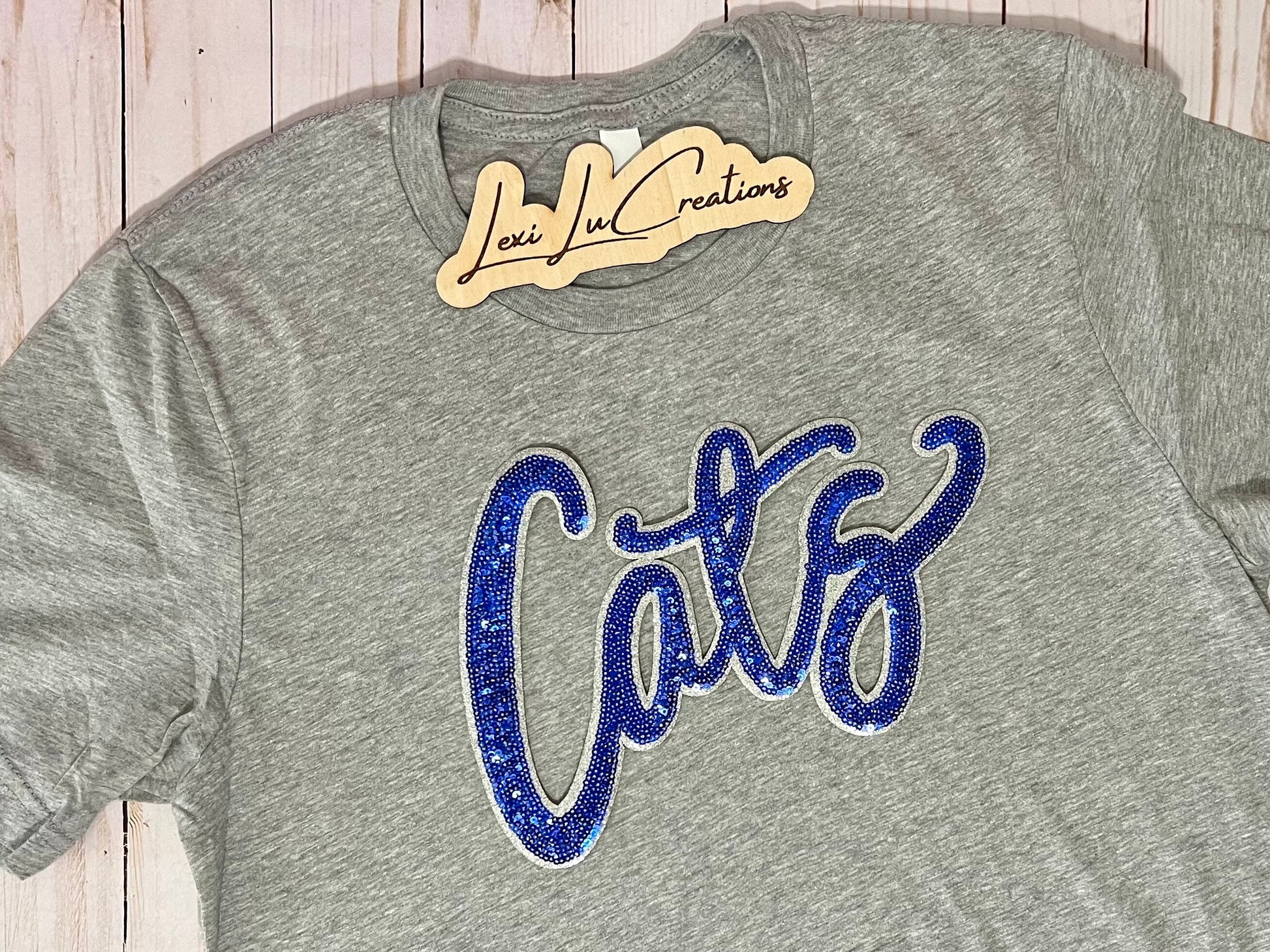 CATS Iron On Patch | White or Blue Sequin Patch | Wildcats | Kentucky Patch