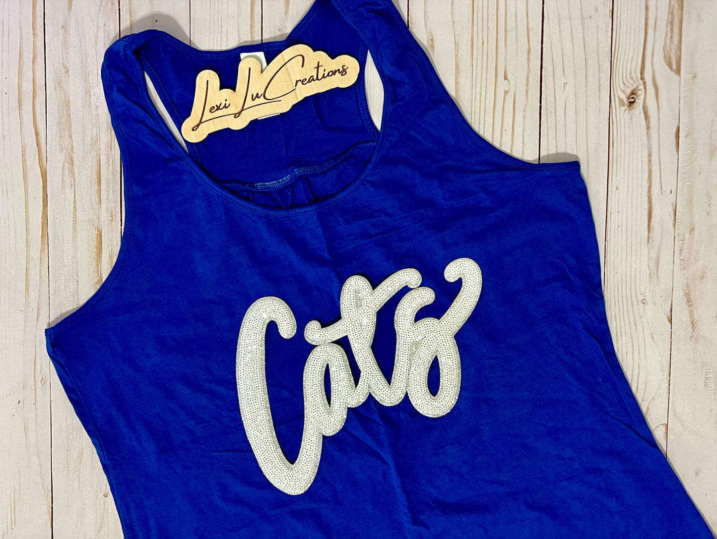 CATS Iron On Patch | White or Blue Sequin Patch | Wildcats | Kentucky Patch