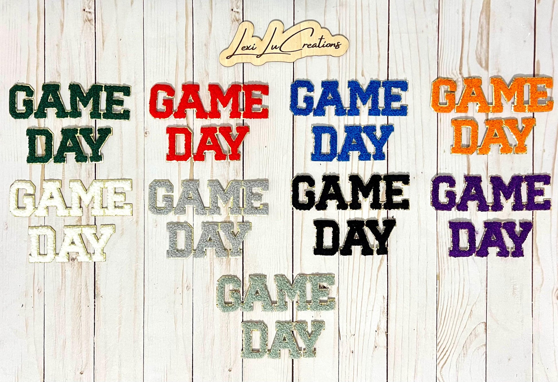 Game Day Chenille Patch | Adhesive and Iron On Patch