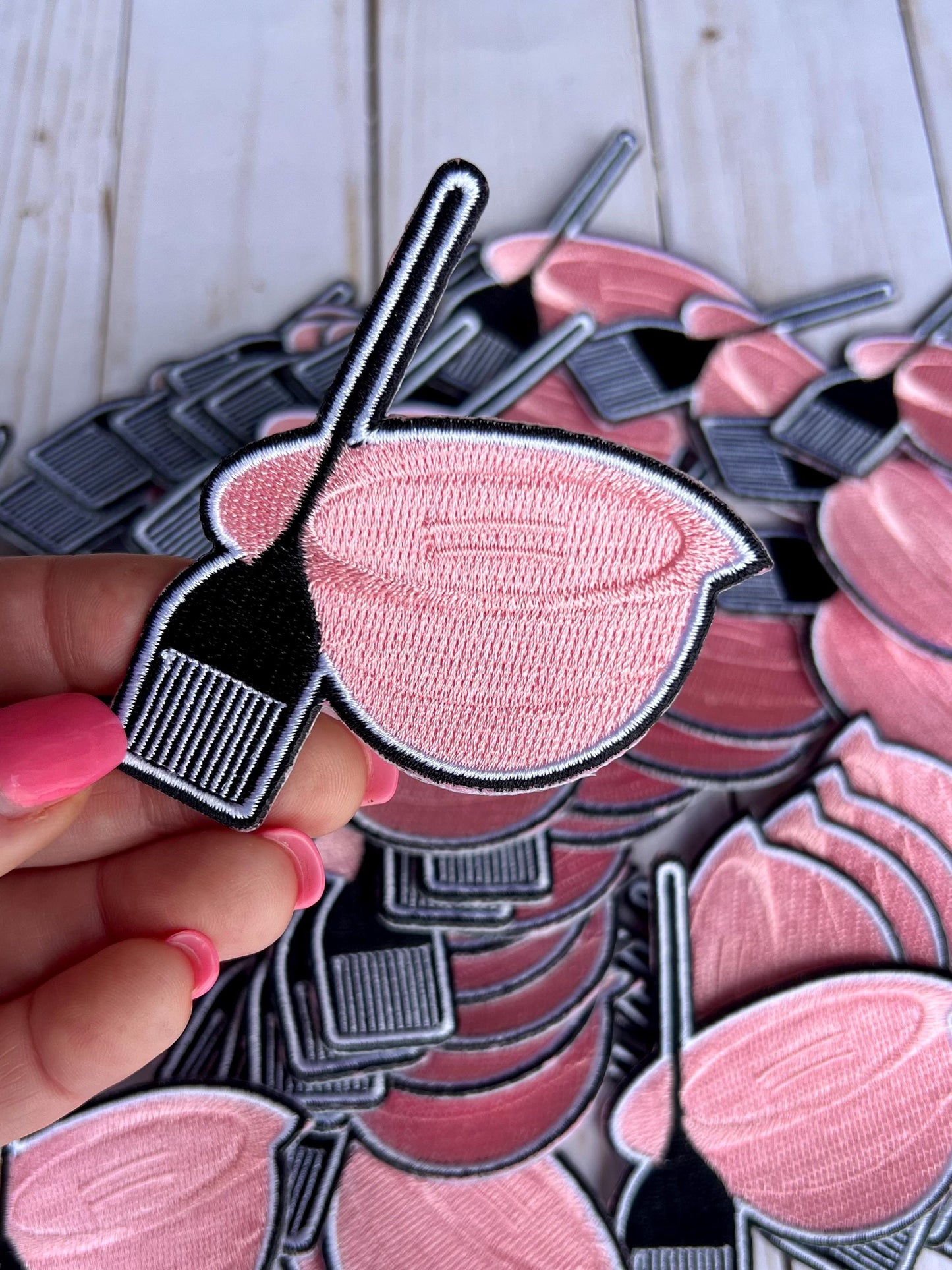 Hair Stylist Scissors Embroidered Iron On Patch| Hairdresser Hat Patches