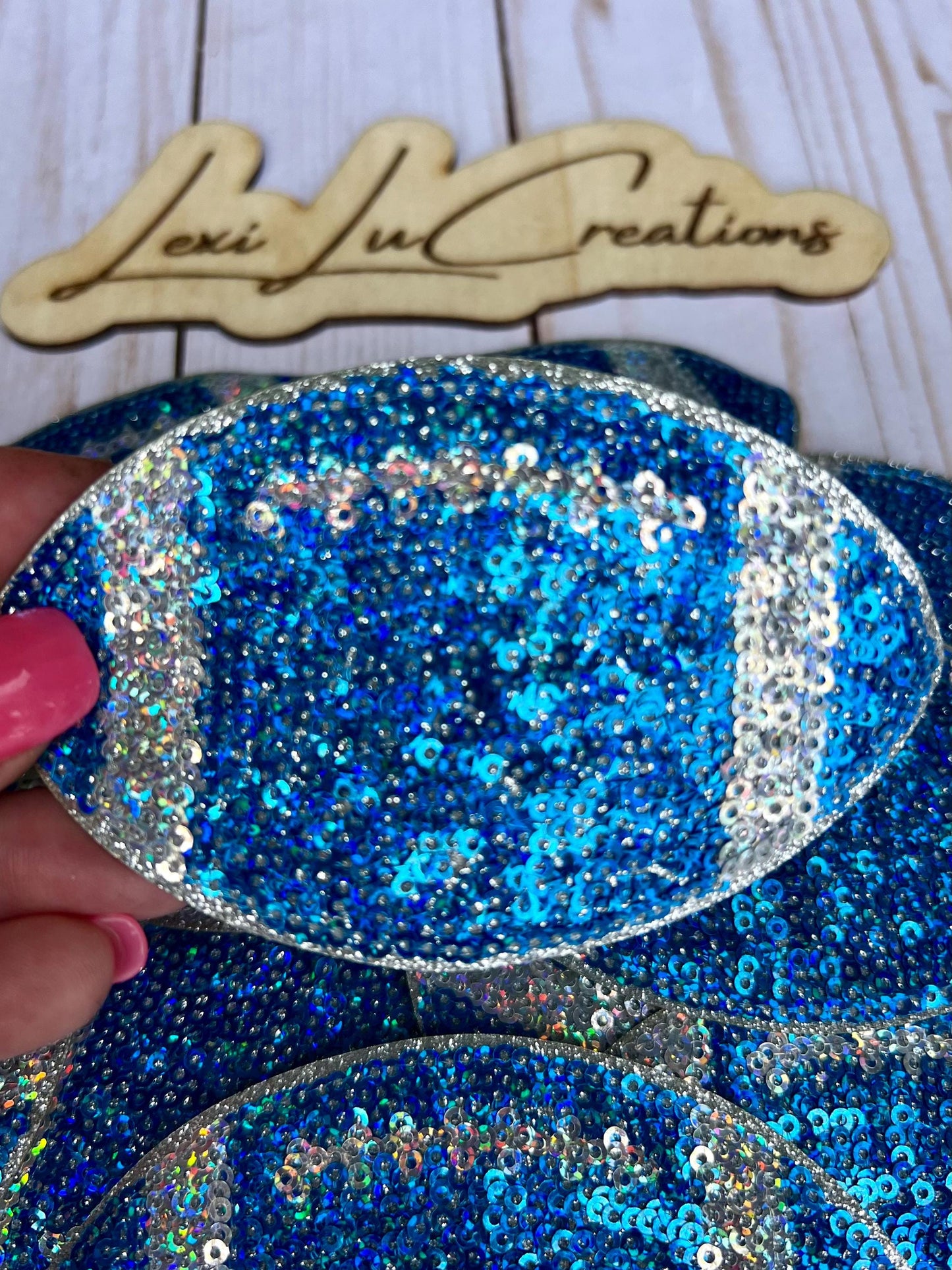 Football Sequin Iron On Patches | Game Day Hat Patch | Sequin Patch