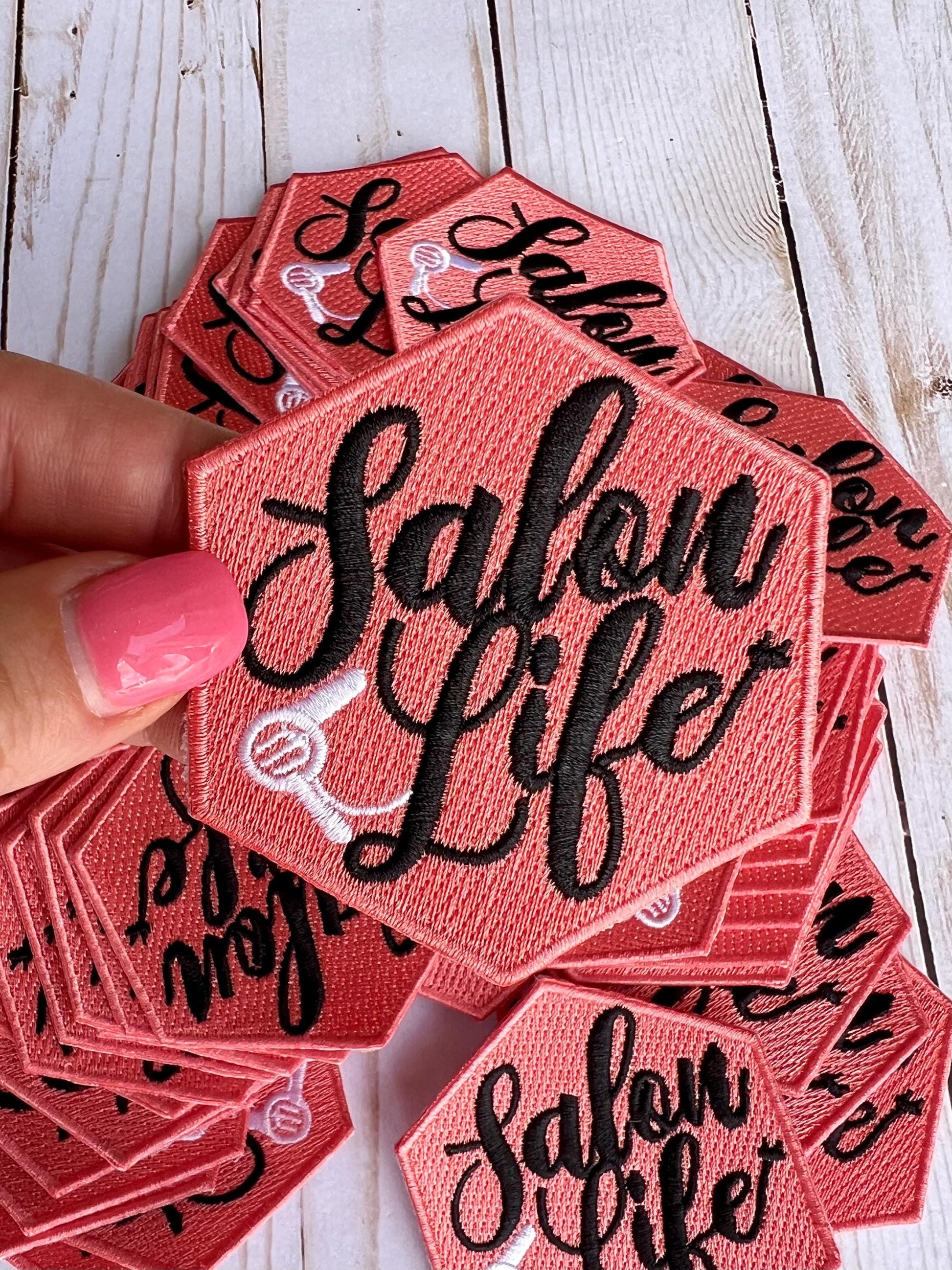 Hair Stylist Scissors Embroidered Iron On Patch| Hairdresser Hat Patches