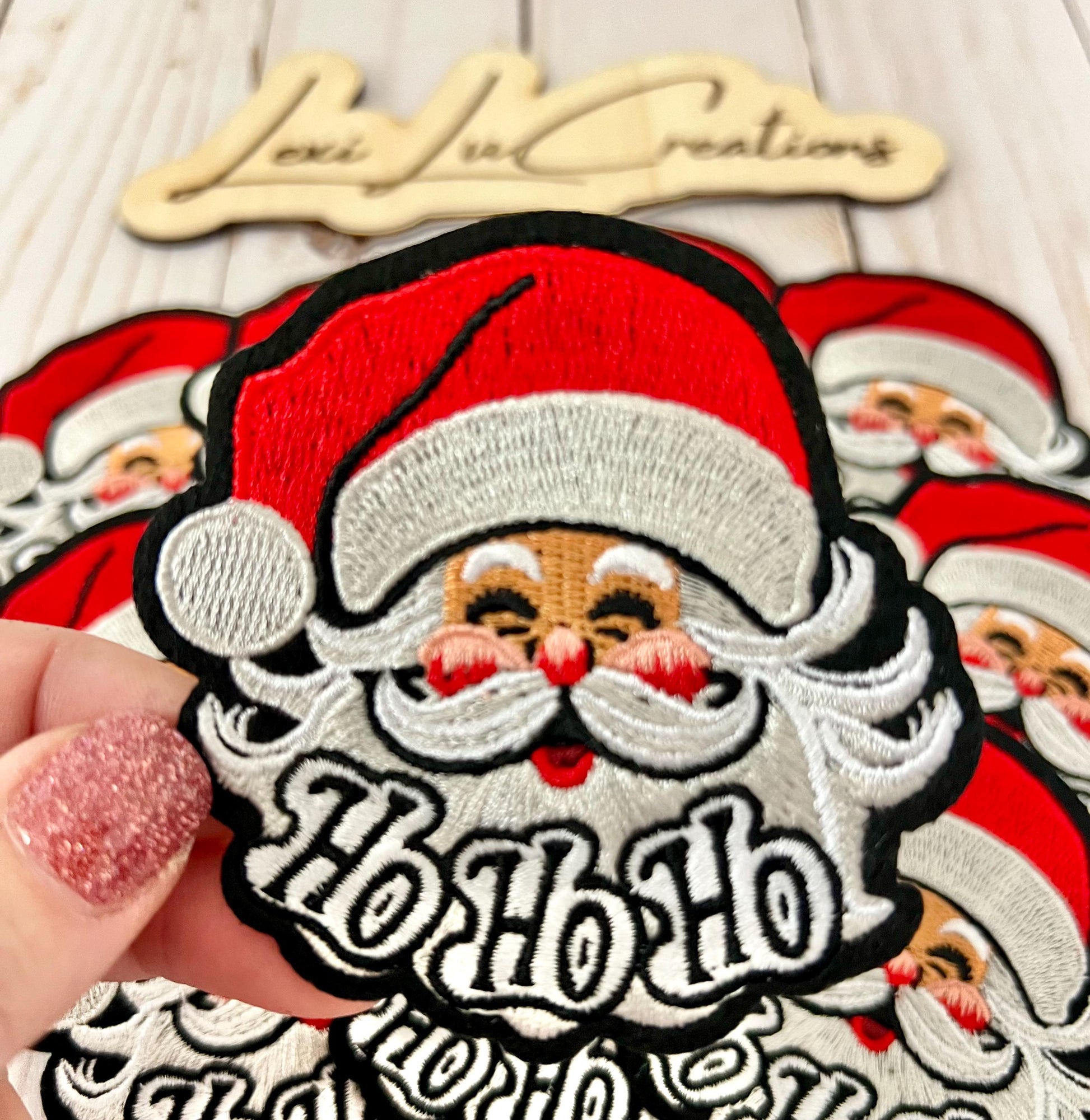Ho Ho Ho Santa Iron On Patch | Hat Patch | Embroidered Patch | Christmas | Holiday
