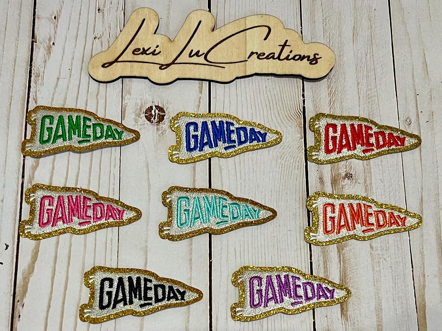 Game Day Embroidered Flag Patch | Pennant Iron On Patch