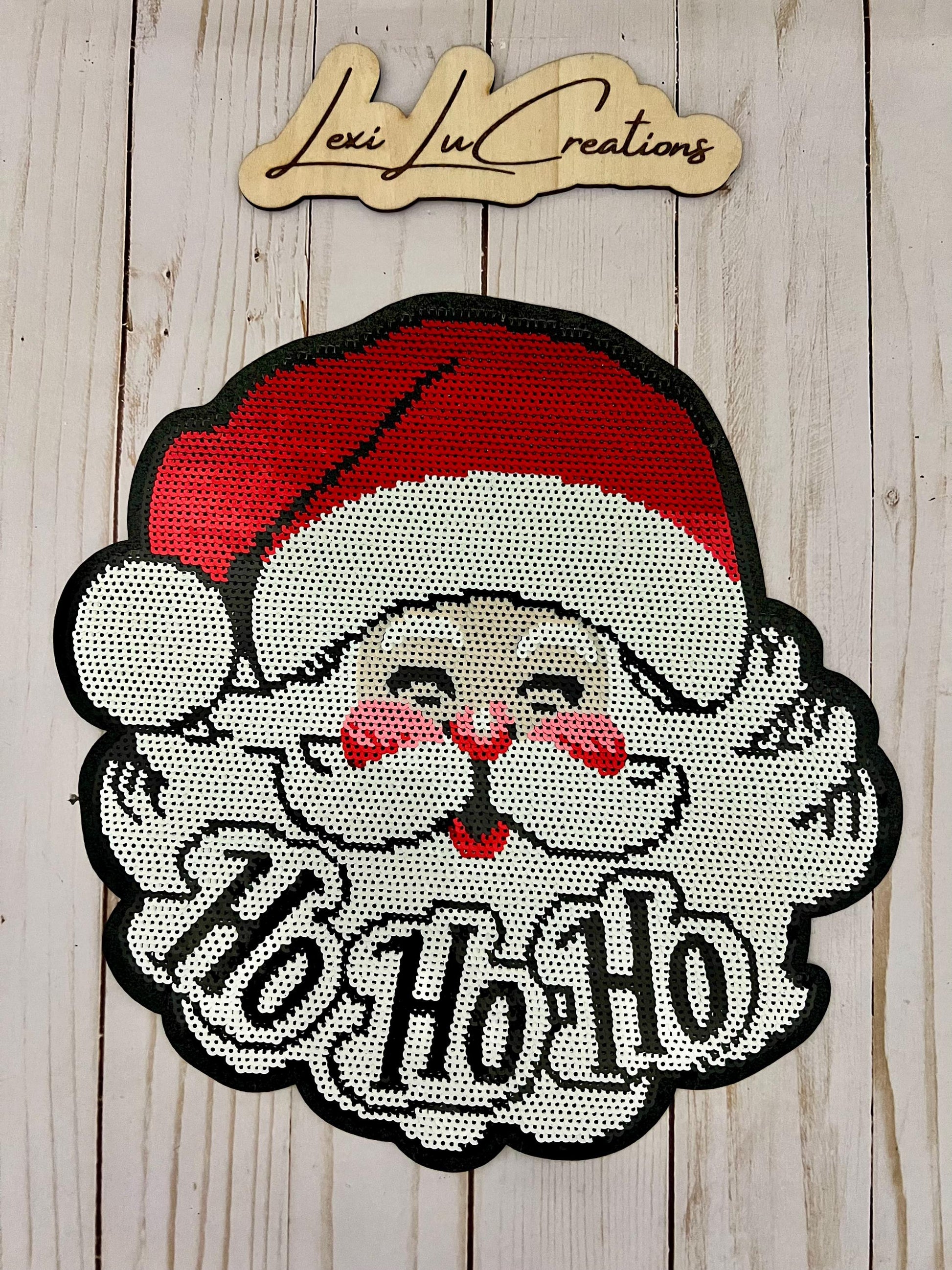 Ho Ho Ho Santa Iron On Patch | Hat Patch | Embroidered Patch | Christmas | Holiday