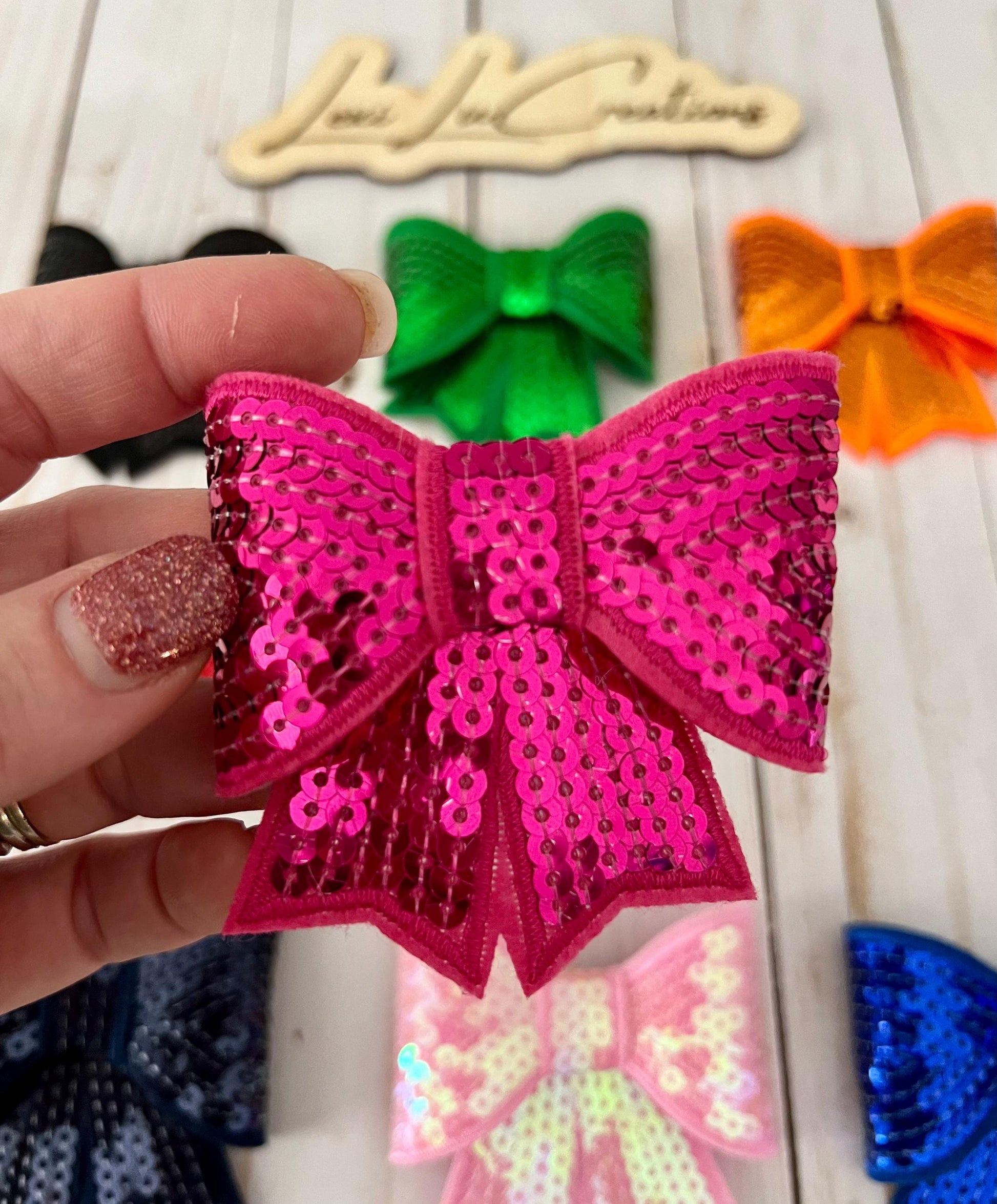 3D Sequin Pin with Iron On Adhesive | Hat Patches | Coquette