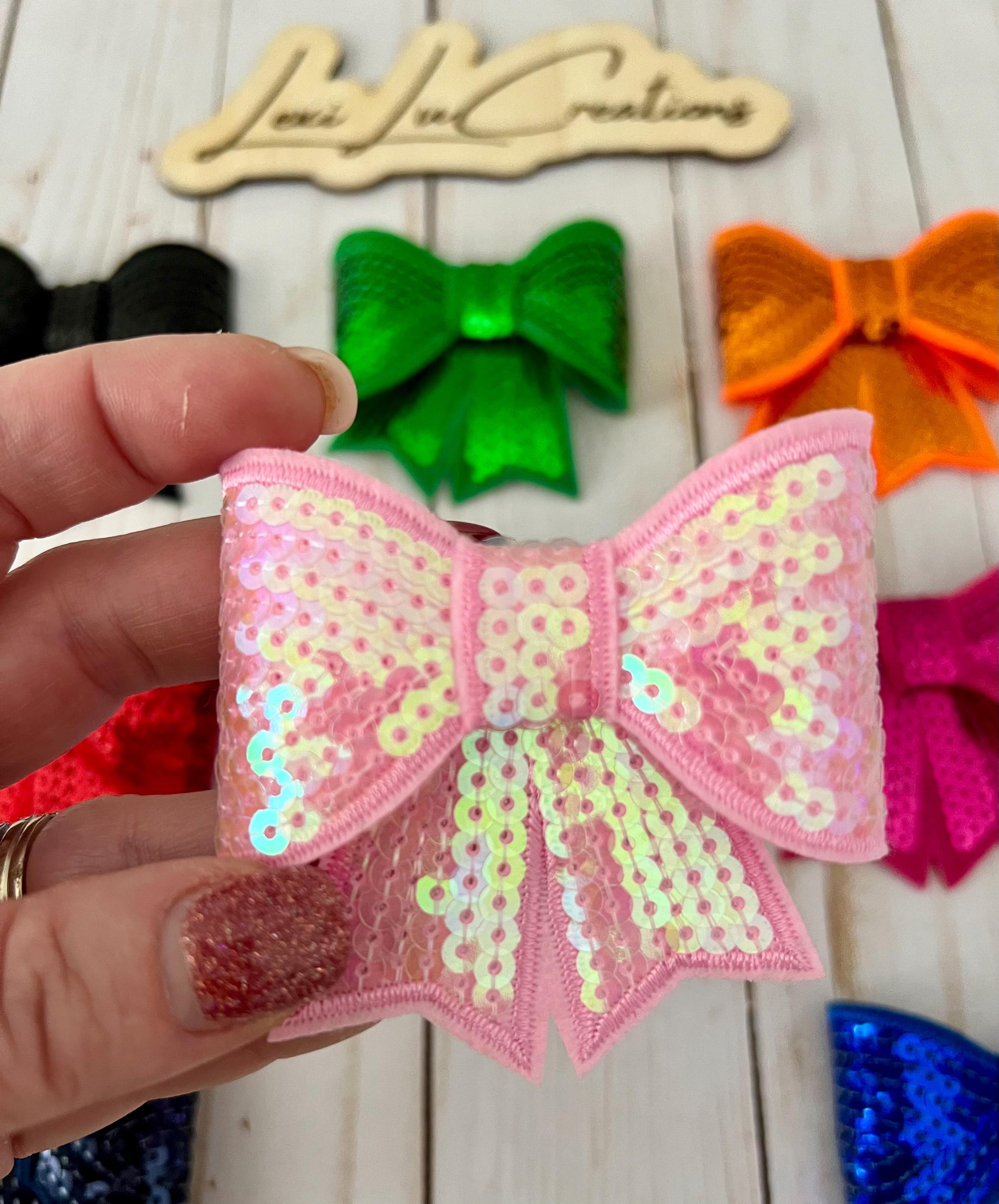 3D Sequin Pin with Iron On Adhesive | Hat Patches | Coquette