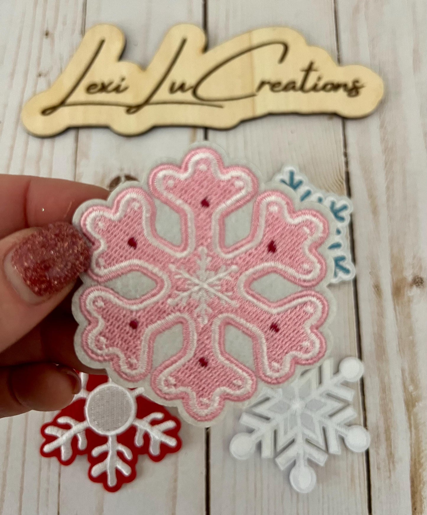 Snowflake Iron On Patches | Hat Patch | Embroidered Patch | Christmas | Holiday