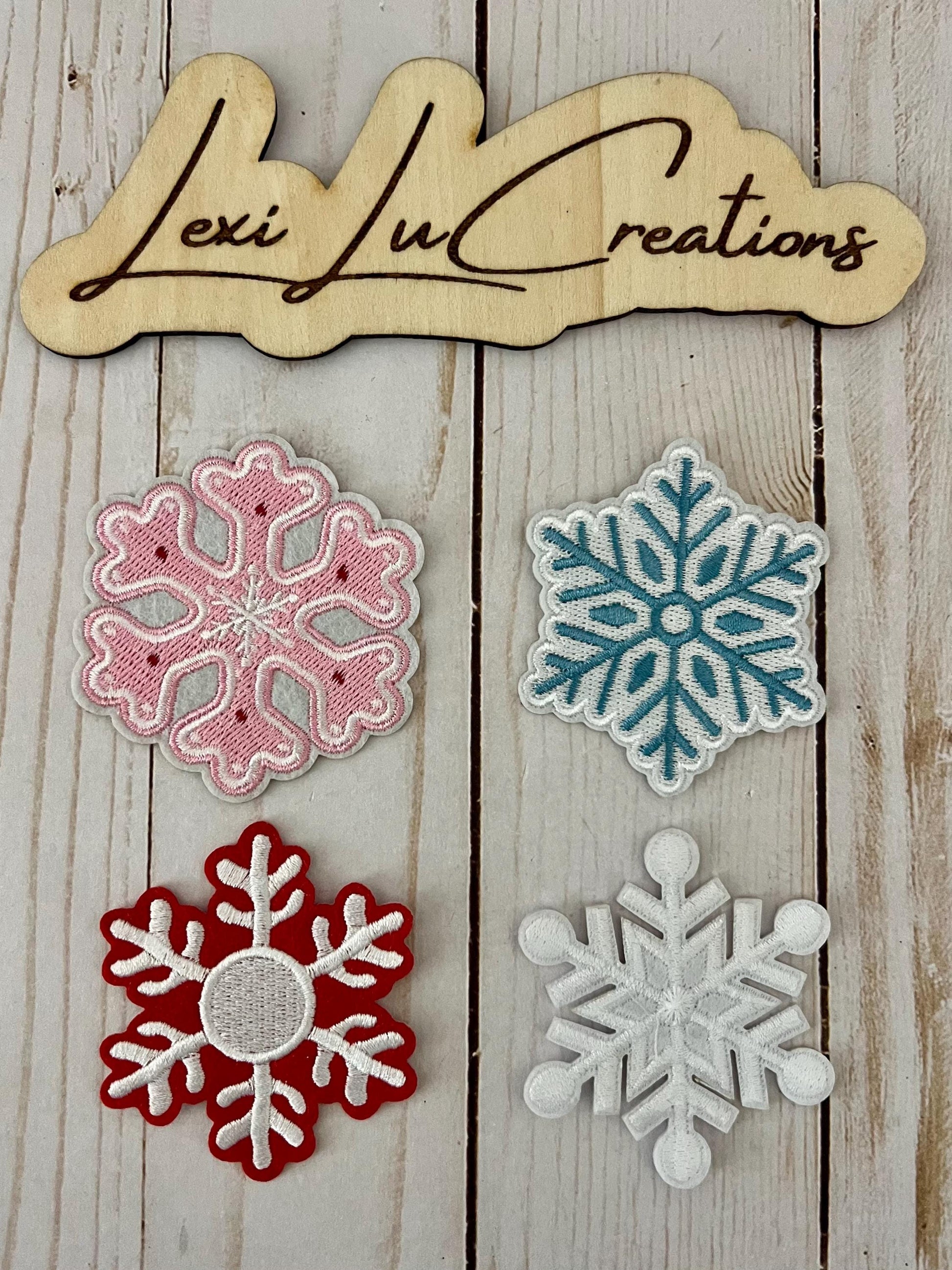 Snowflake Iron On Patches | Hat Patch | Embroidered Patch | Christmas | Holiday