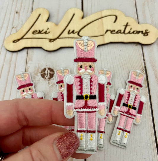 Pink Nutcracker Iron On Patches | Hat Patch | Embroidered Patch | Christmas | Holiday