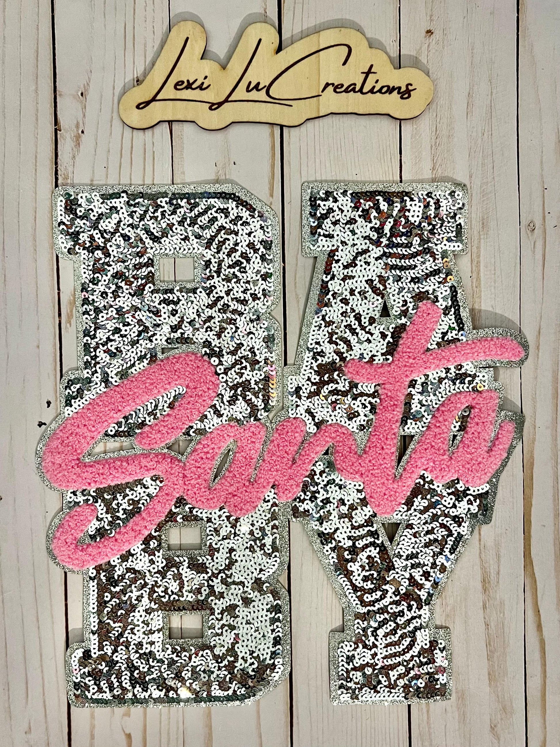 Santa Baby Iron On Patch | Sequin and Chenille Shirt Patch | Christmas | Holiday