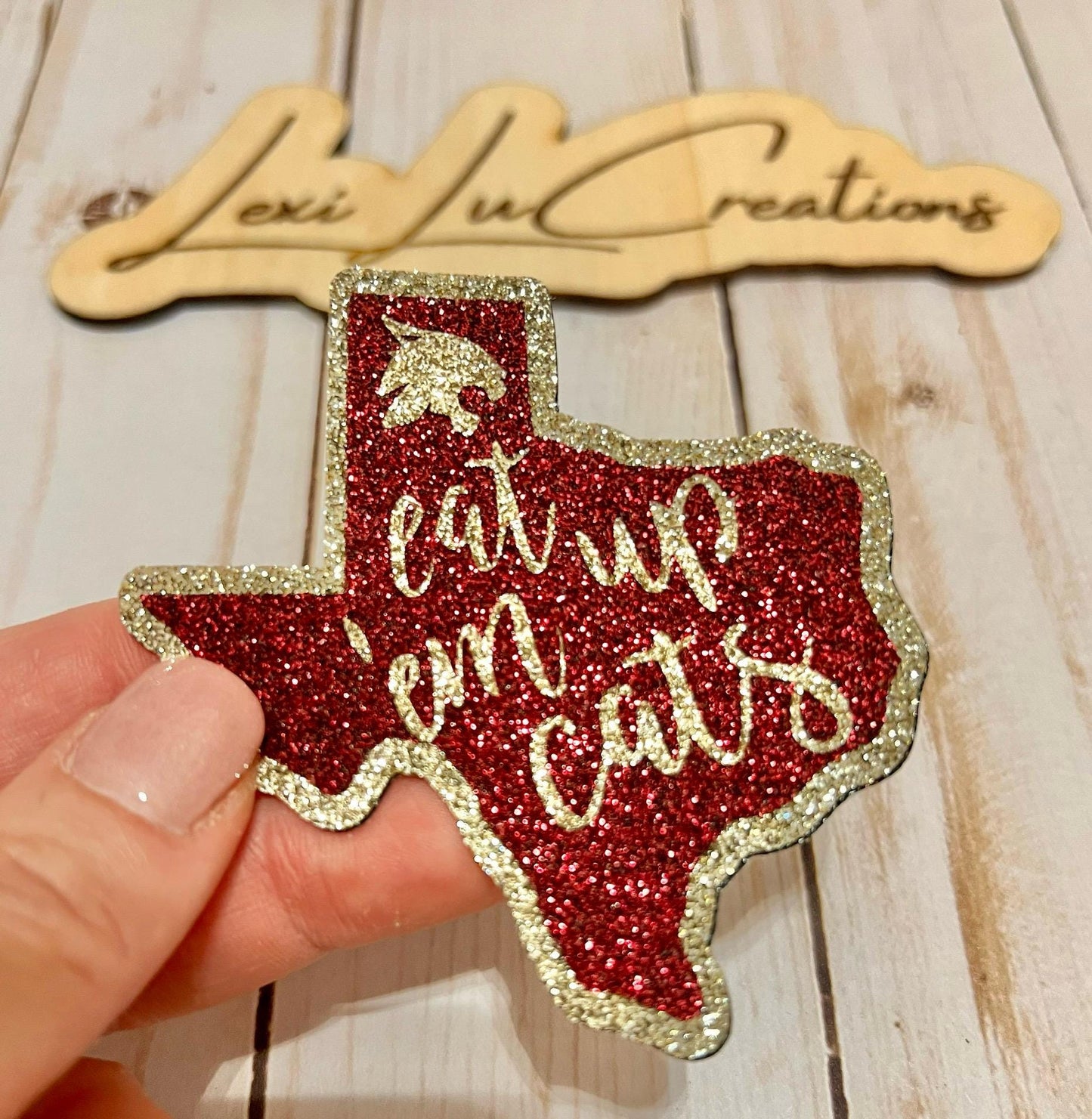 Custom Glitter Mascot/Logo Iron On Patch | 4 inch, Hat Patch