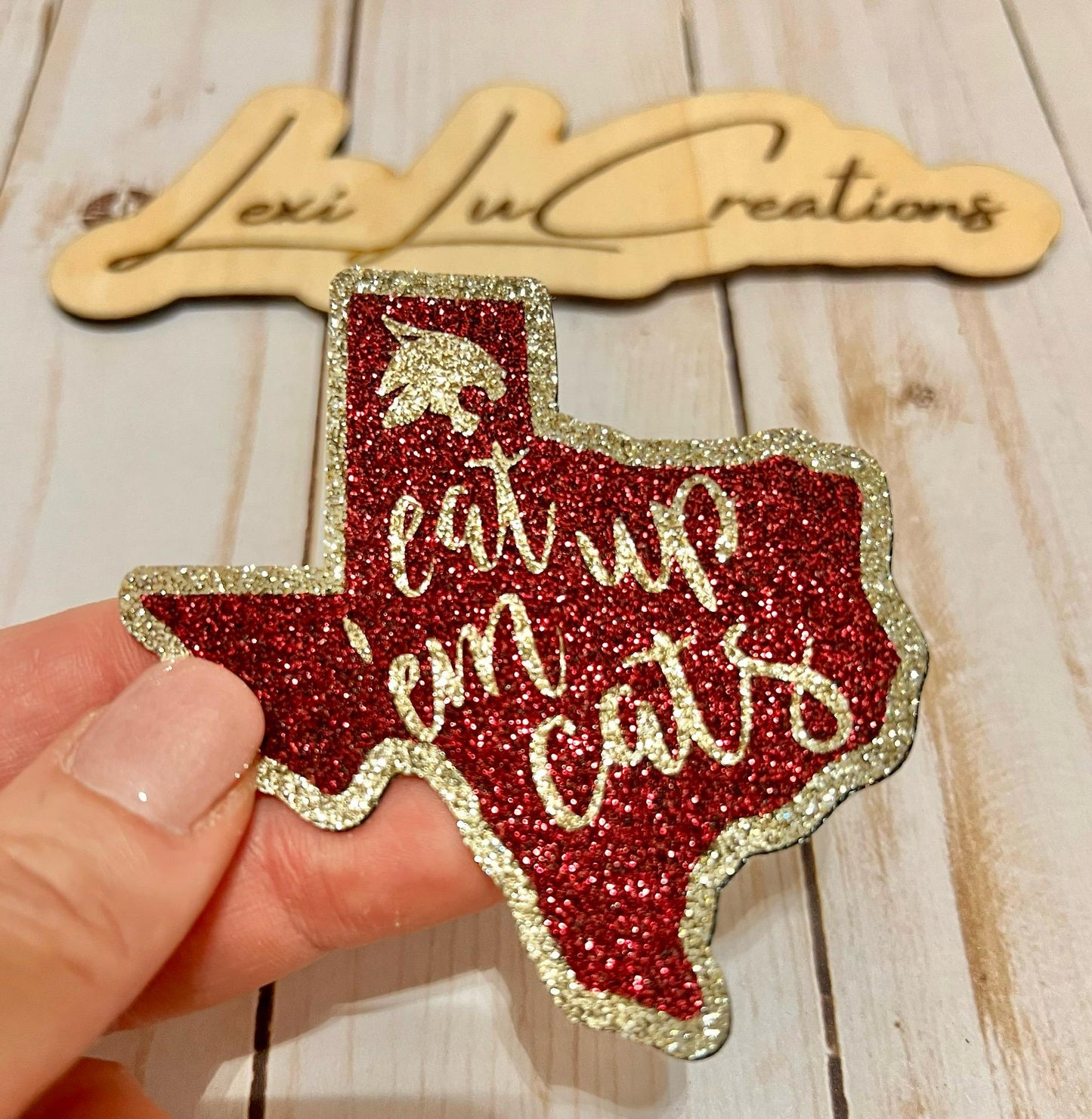 Custom Logo Picture 3 in Mascot Glitter Iron On Patch | Custom PNG Iron On Patch | Custom Picture Patch | Hat Patch | Game Day Patch