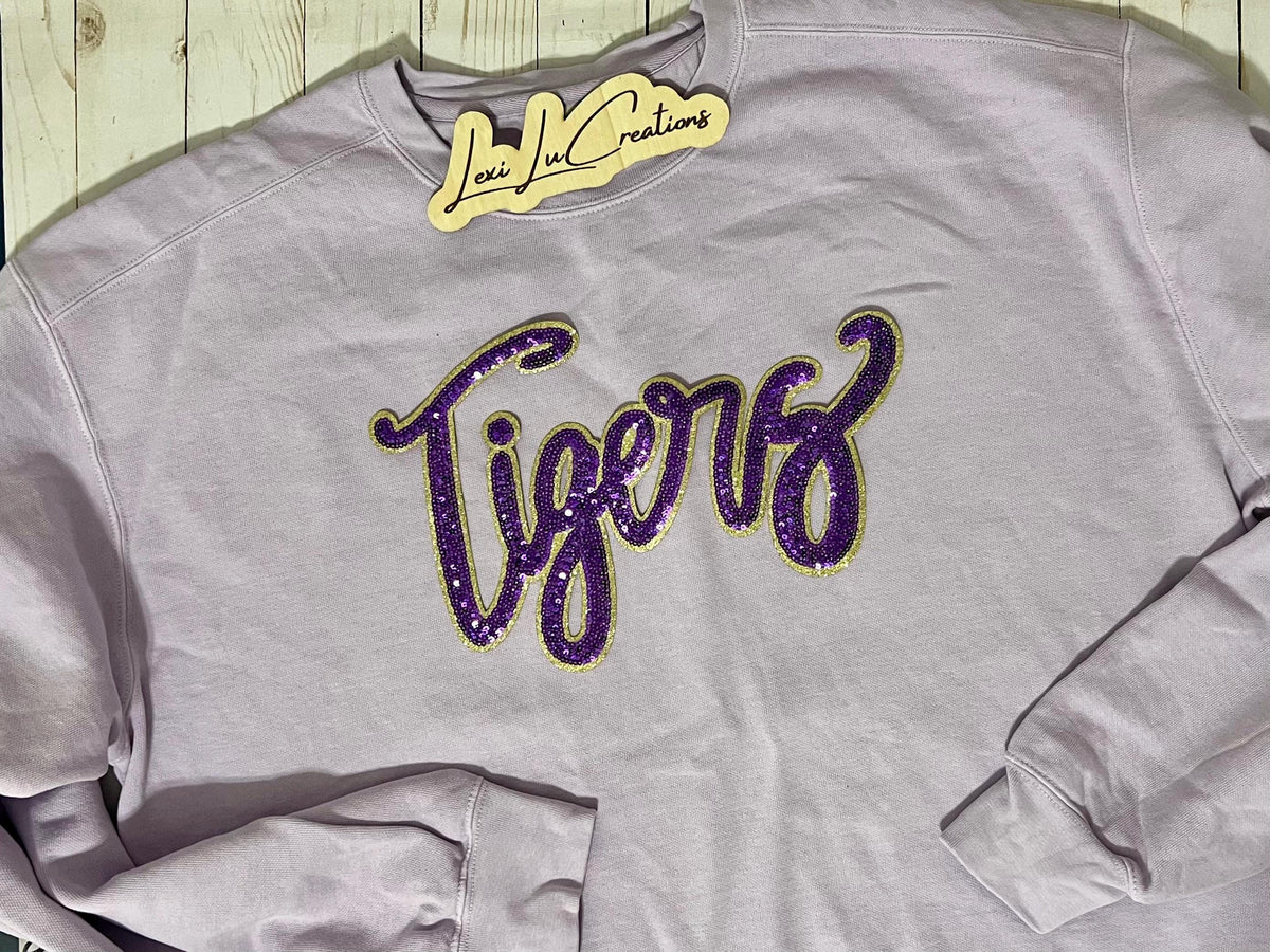 Purple & Gold Tigers Sequin Shirt