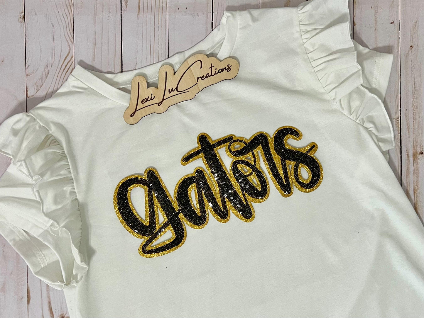 GATORS Iron On Sequin Patch | Mascot Sequin Patch