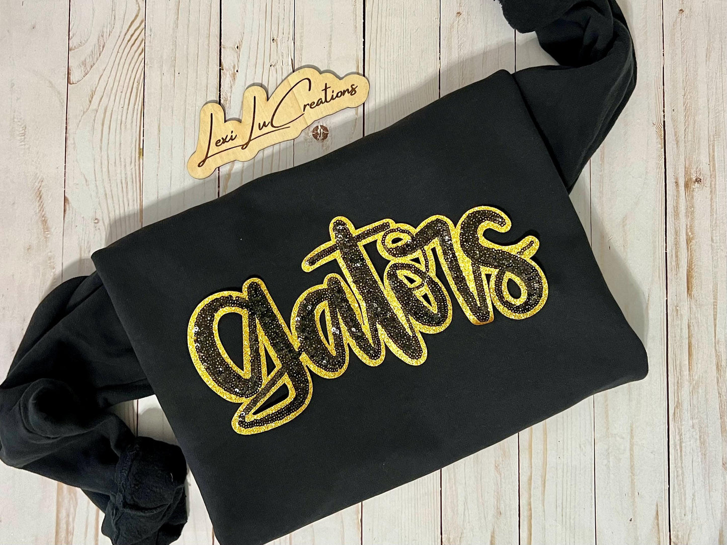 GATORS Iron On Sequin Patch | Mascot Sequin Patch