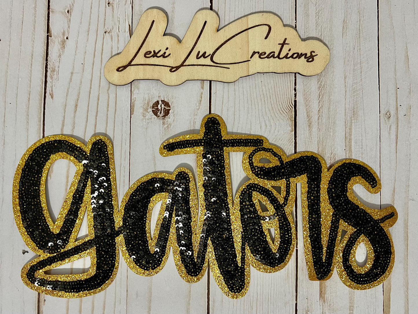 GATORS Iron On Sequin Patch | Mascot Sequin Patch