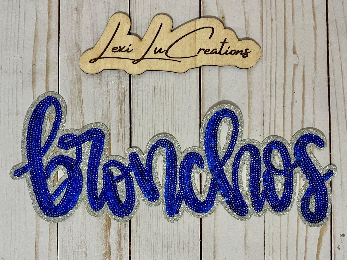 Bronchos Iron On Sequin Patch | Mascot Sequin Patch