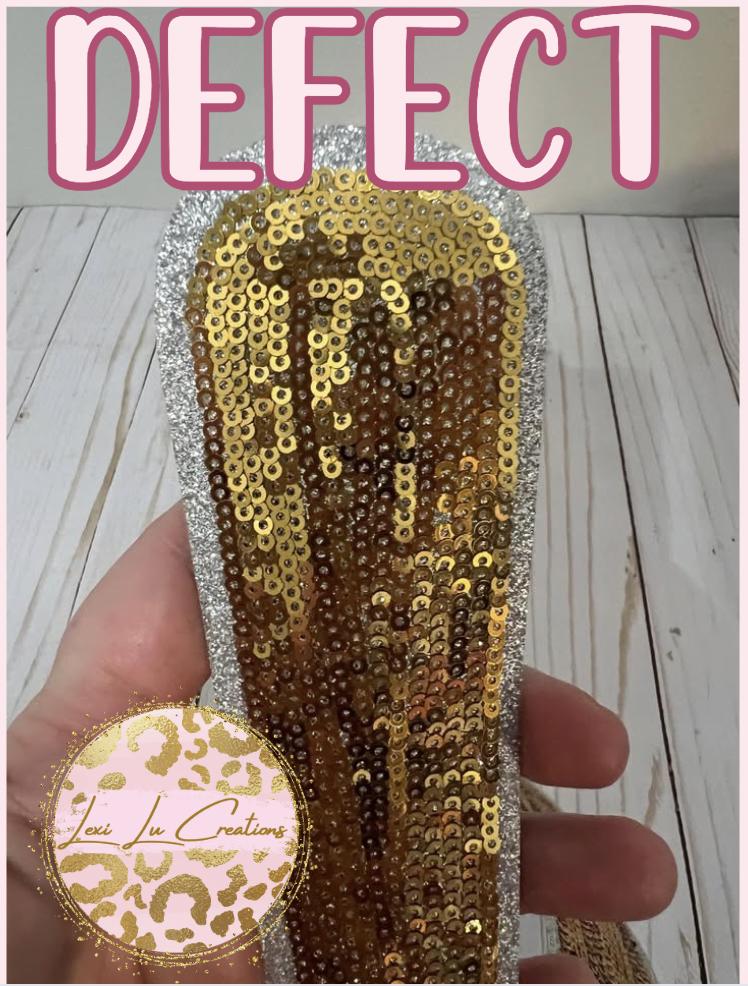 DEFECT Baseball or Softball Bats Sequin Iron On Patch | PLEASE READ Description