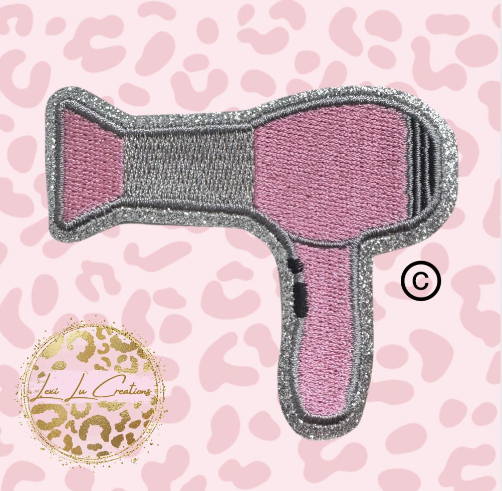 Pink Nail Polish Embroidered Iron On Patch | Hat Patch | Salon | Stylist