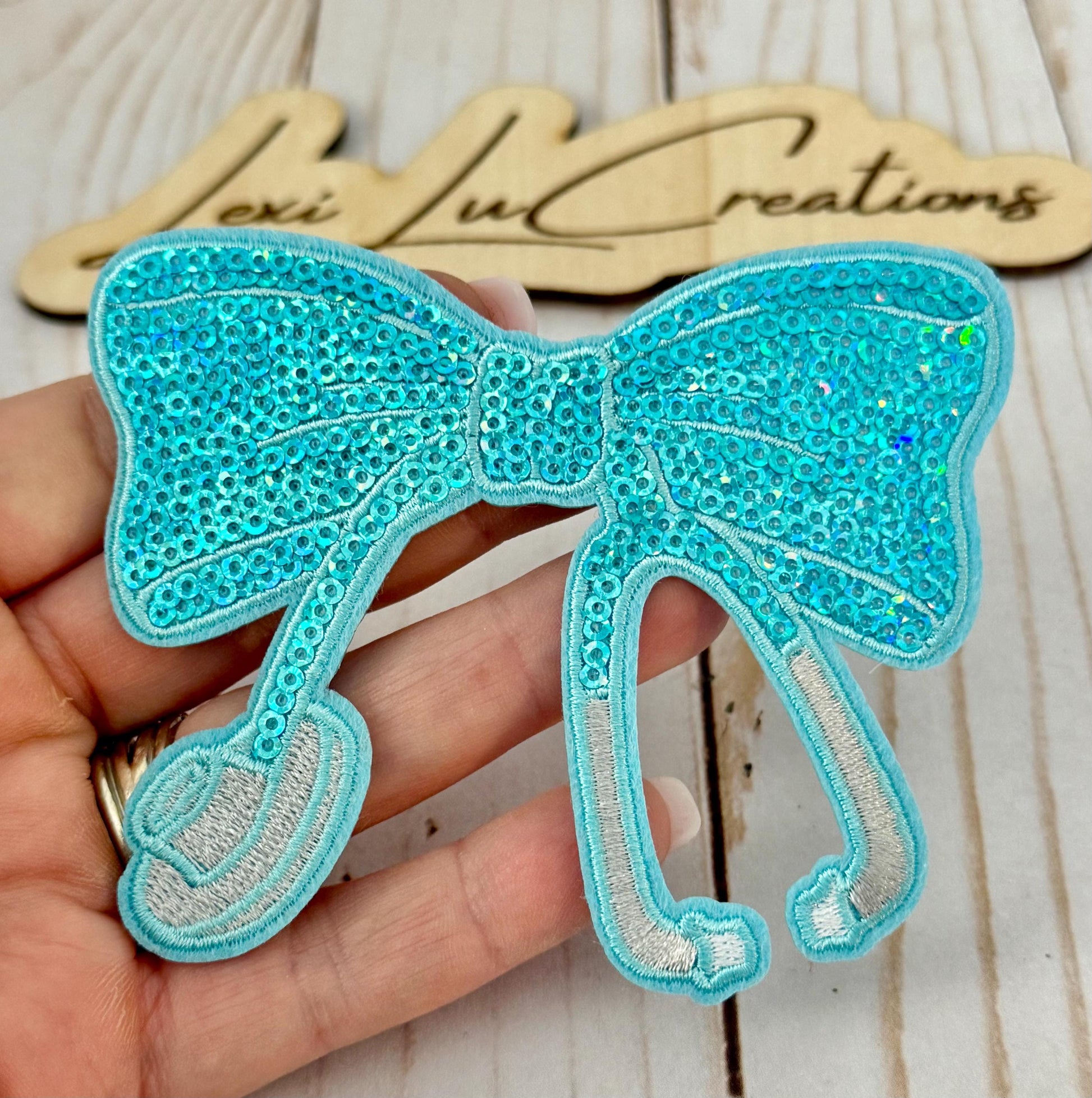 Coquette Nurse Stethoscope Sequin Bow Iron On Patch | Hat Patches | Coquette