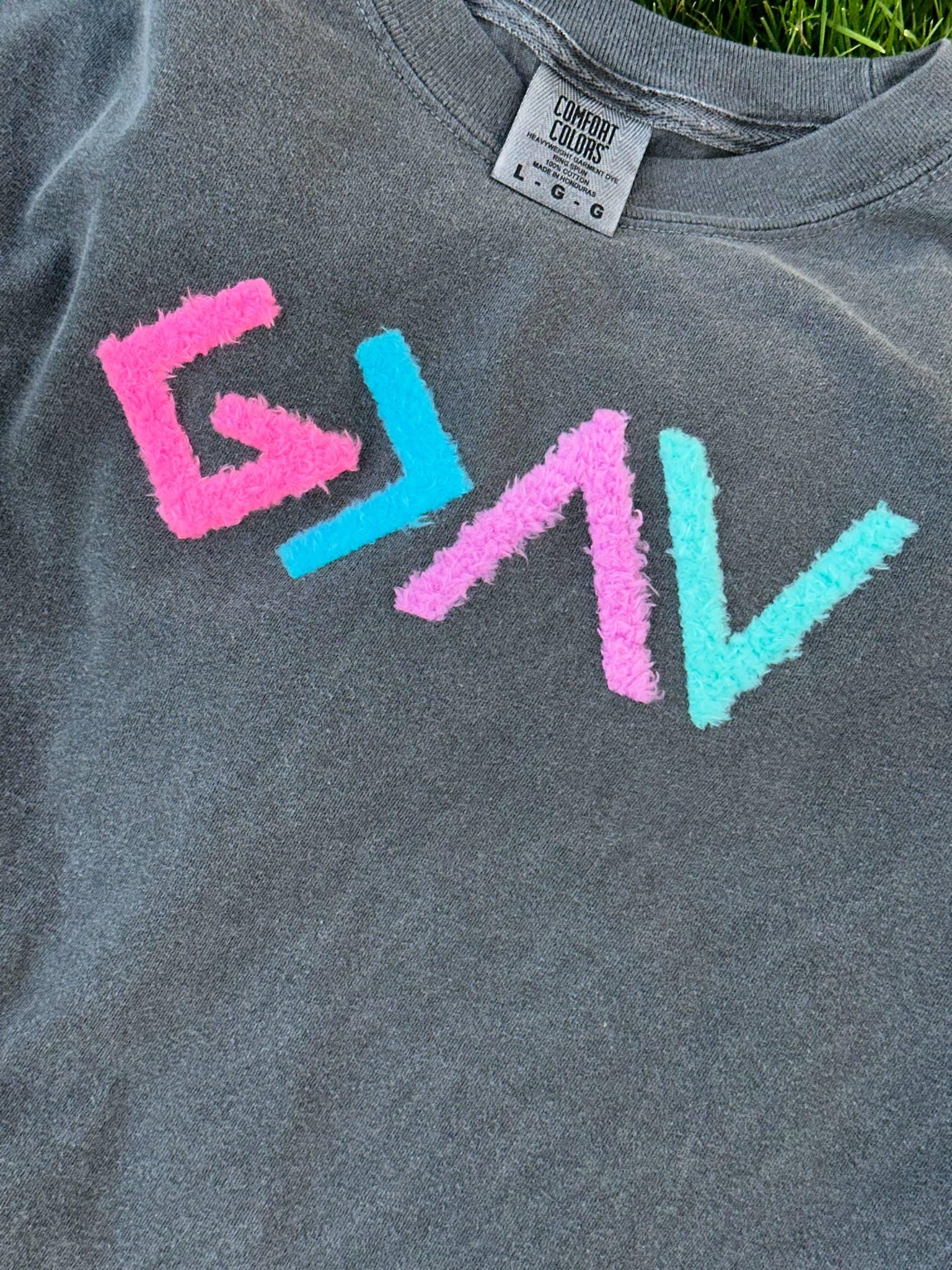 GOD is Greater than the Highs and the Lows EXCLUSIVE Fluffy Patch Shirt | Pink, Blue, Purple and Teal