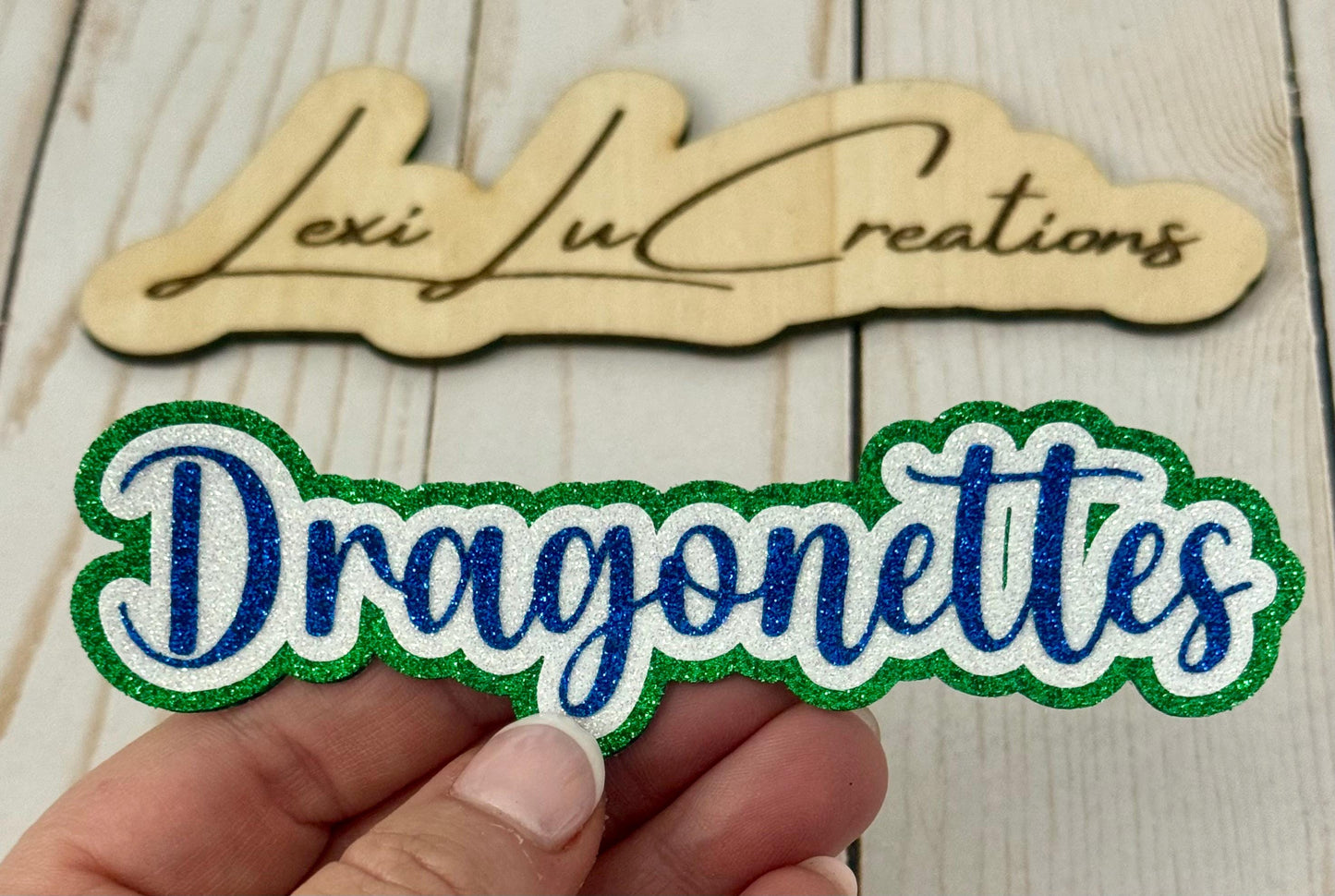 Custom SINGLE Word 9 in Glitter Iron On Patch | Custom Word Iron On Patch | Custom Name Patch | Hat Patch | Custom Patch
