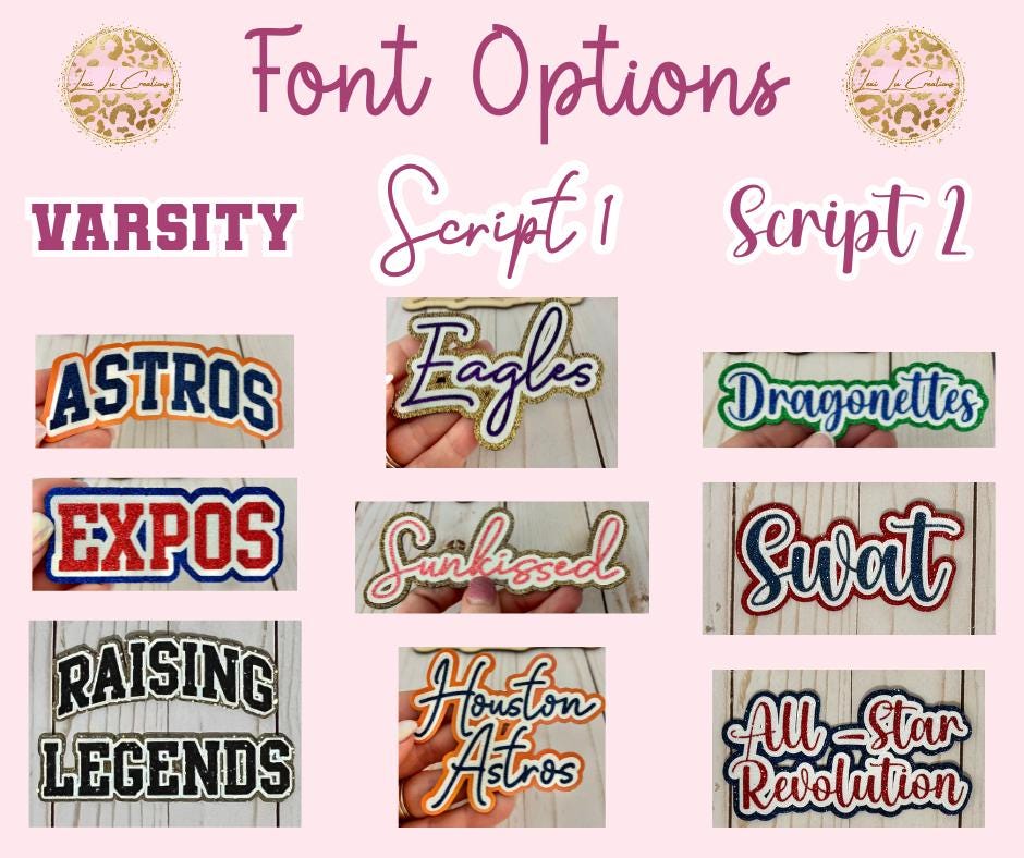 Custom Word 5 in Glitter Iron On Patch | Custom Word Iron On Patch | Custom Name Patch | Hat Patch | Custom Patch