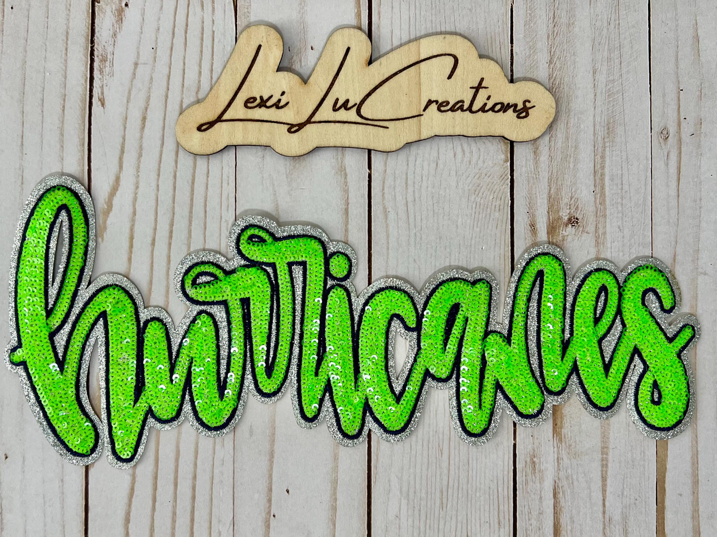 HURRICANES Iron On Sequin Patch | Mascot Sequin Patch