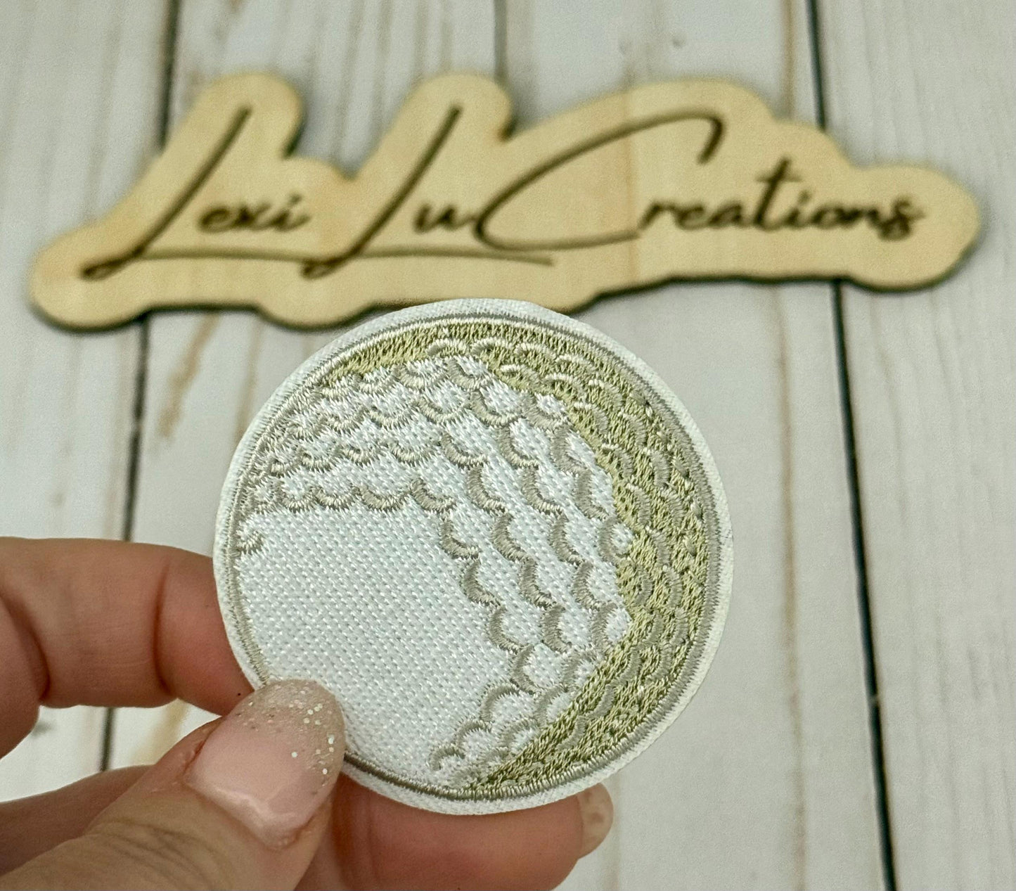 Golf Ball and Driver Embroidered Iron On Hat Patch