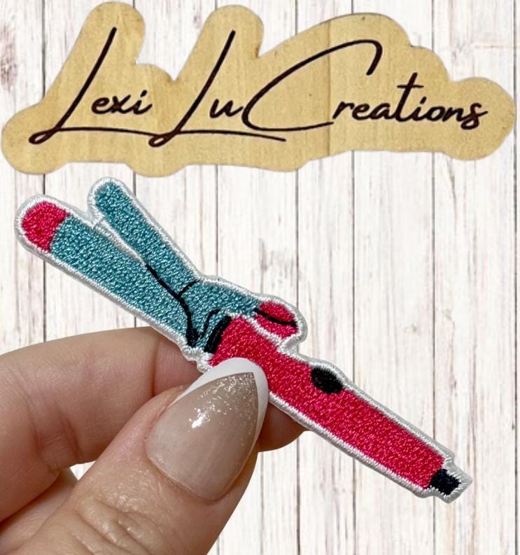 Hair Dryer Embroidered Iron On Patch | Blow Dryer Hat Patch | Salon | Hairdresser| Stylist