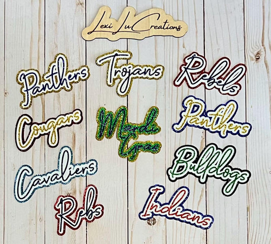 Custom Word 4 in Glitter Iron On Patch | Custom Word Iron On Patch | Custom Name Patch | Hat Patch | Custom Patch