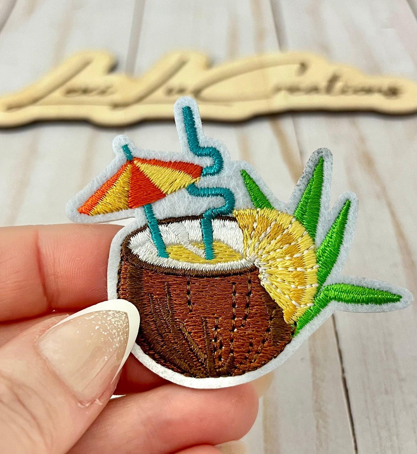 Coconut Drink Hat Patch
