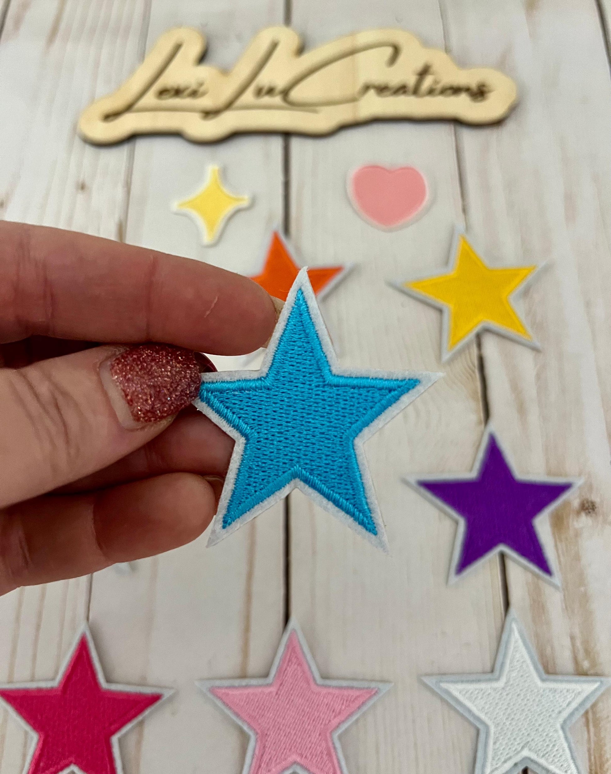 Stars and Hearts Filler Hat Patches