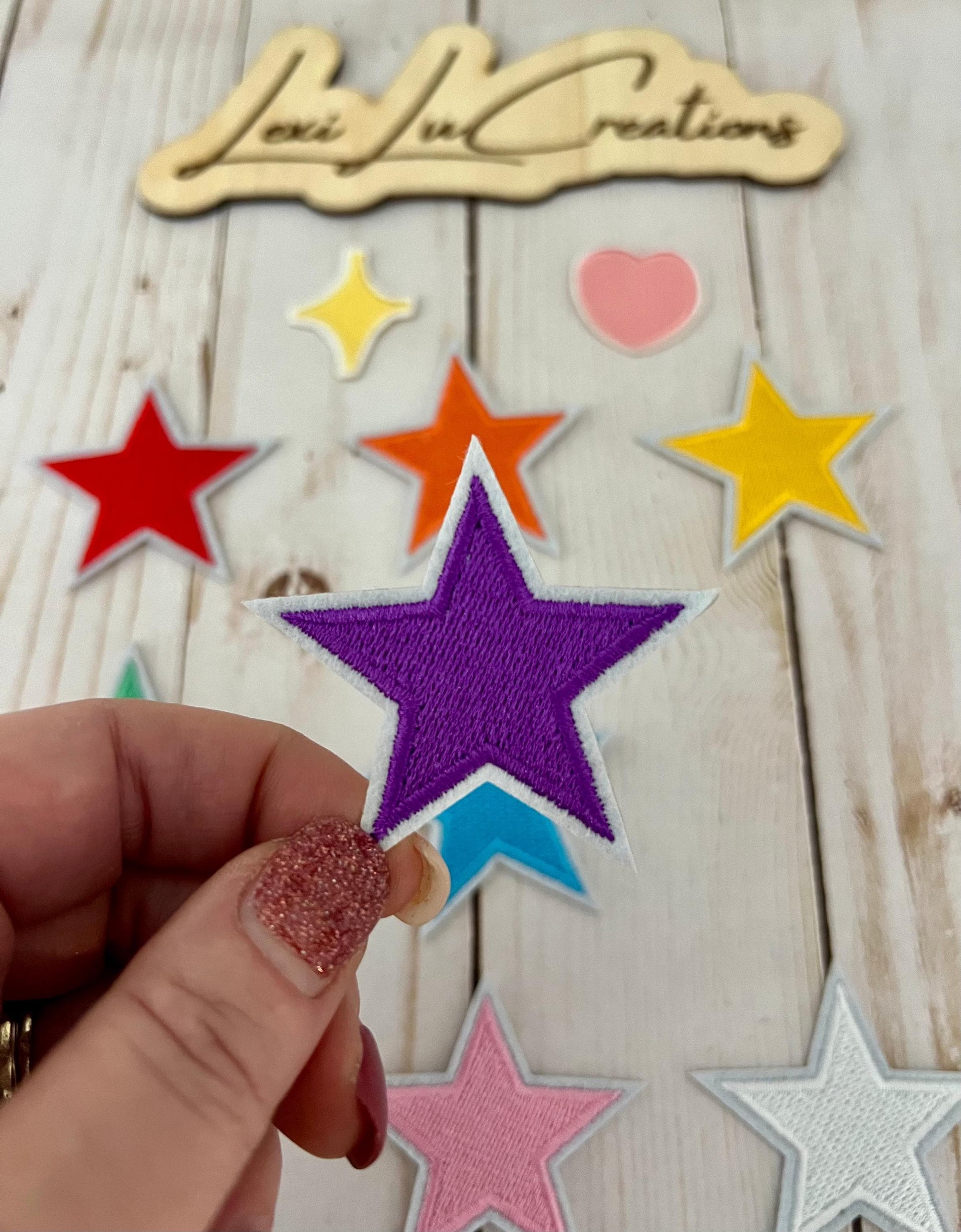 Stars and Hearts Filler Hat Patches