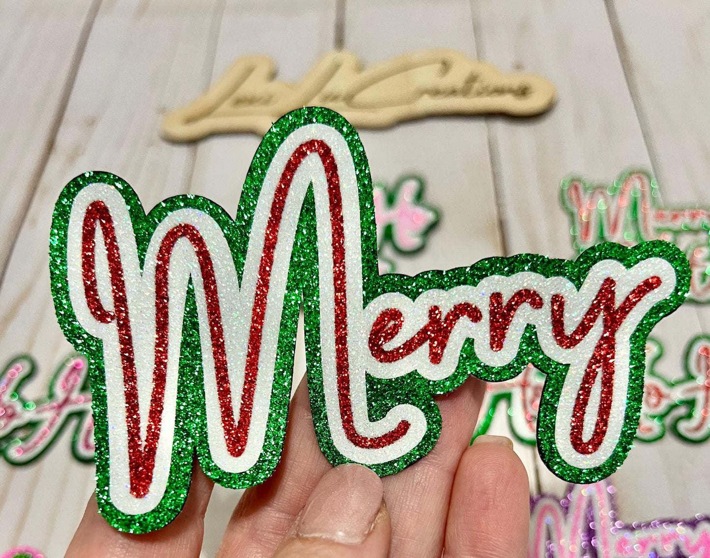 Customizeable Glitter Holiday Hat Patches