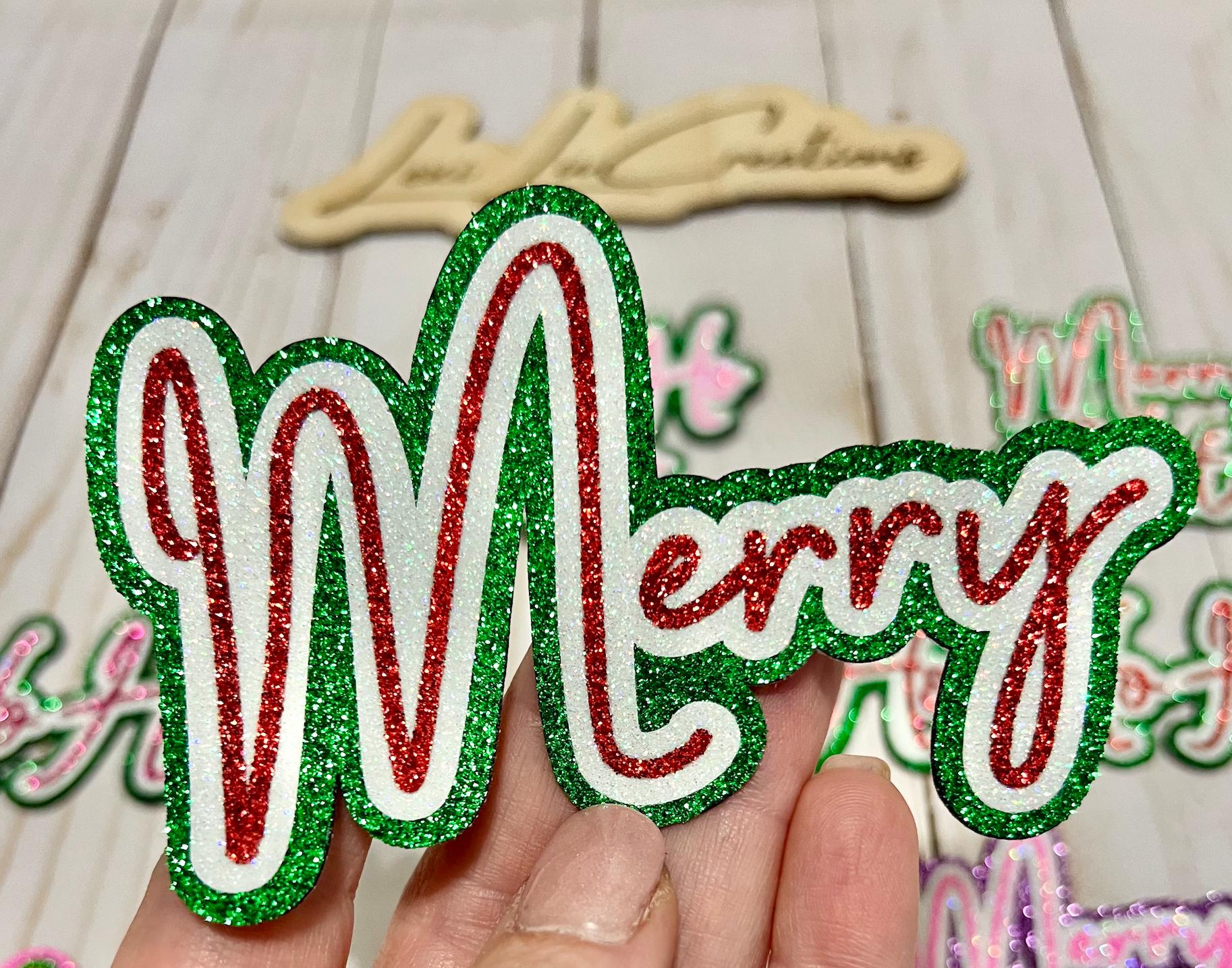 Customizeable Glitter Holiday Hat Patches