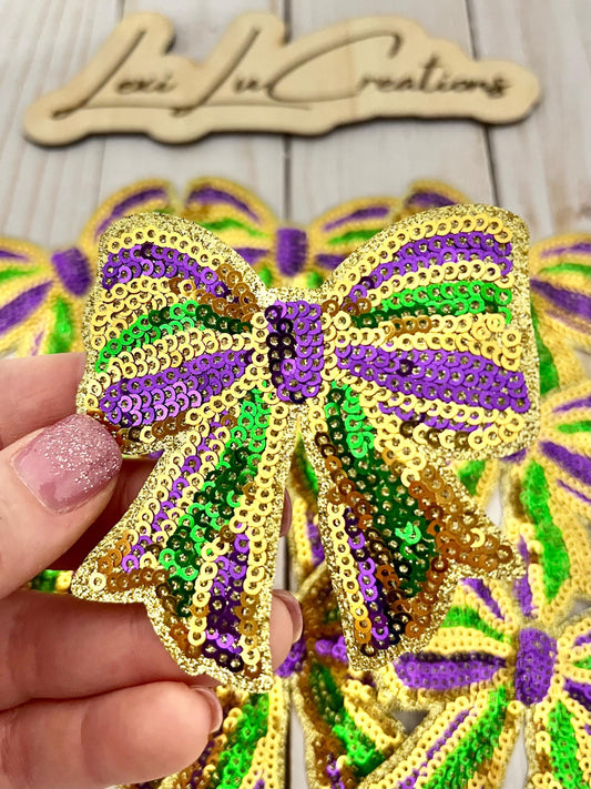 Mardi Gras Bow Hat Patch Only