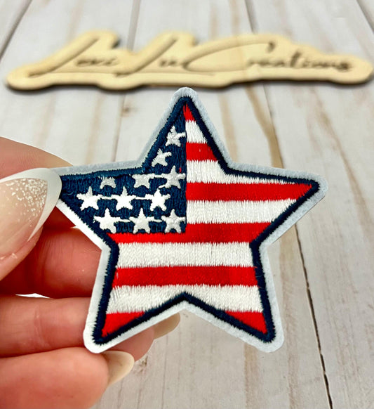 Red and White Star Patch Only